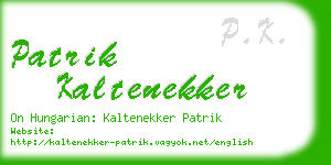 patrik kaltenekker business card